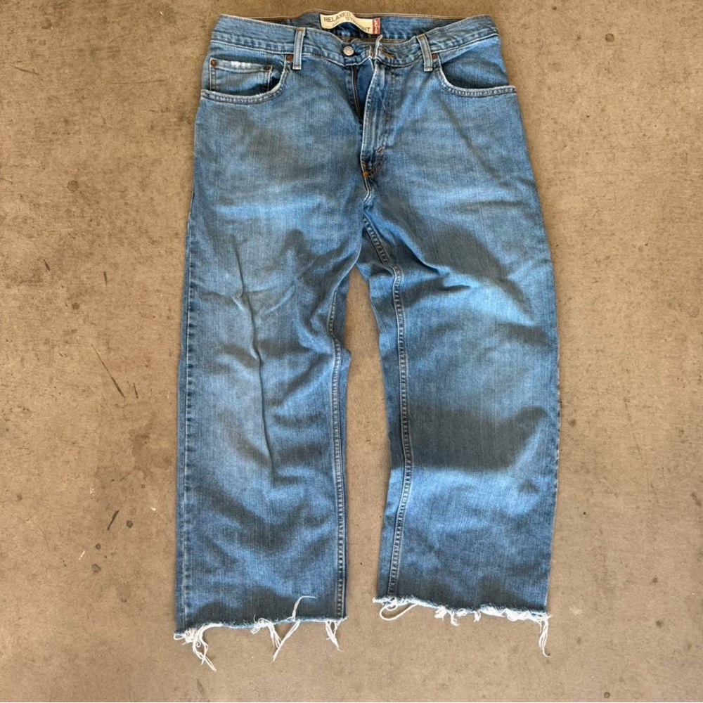 Levi's Blue Relaxed Cropped Jeans